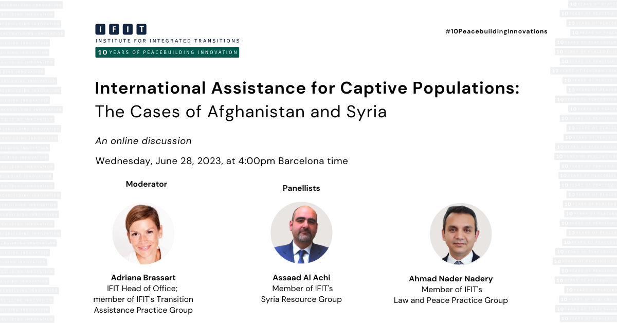International Assistance for Captive Populations – The Cases of Afghanistan and Syria